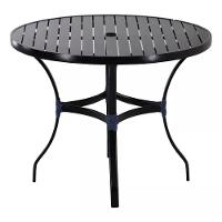 Mesa Com Tampo Ripado Alumínio Para Cozinha  Preto - 3