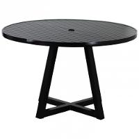 Mesa Bali Tampo Ripado Em Alumínio 1,20m  Preto - 1