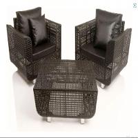 Jogo De Sofá E Poltronas Malibu Com Mesa Em Alumínio Preto - 2