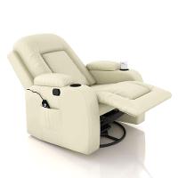 Poltrona Do Papai Reclinável Massagem E Aquecimento Balanço 2 Porta Copos Mark Pu Bege G31 - 5