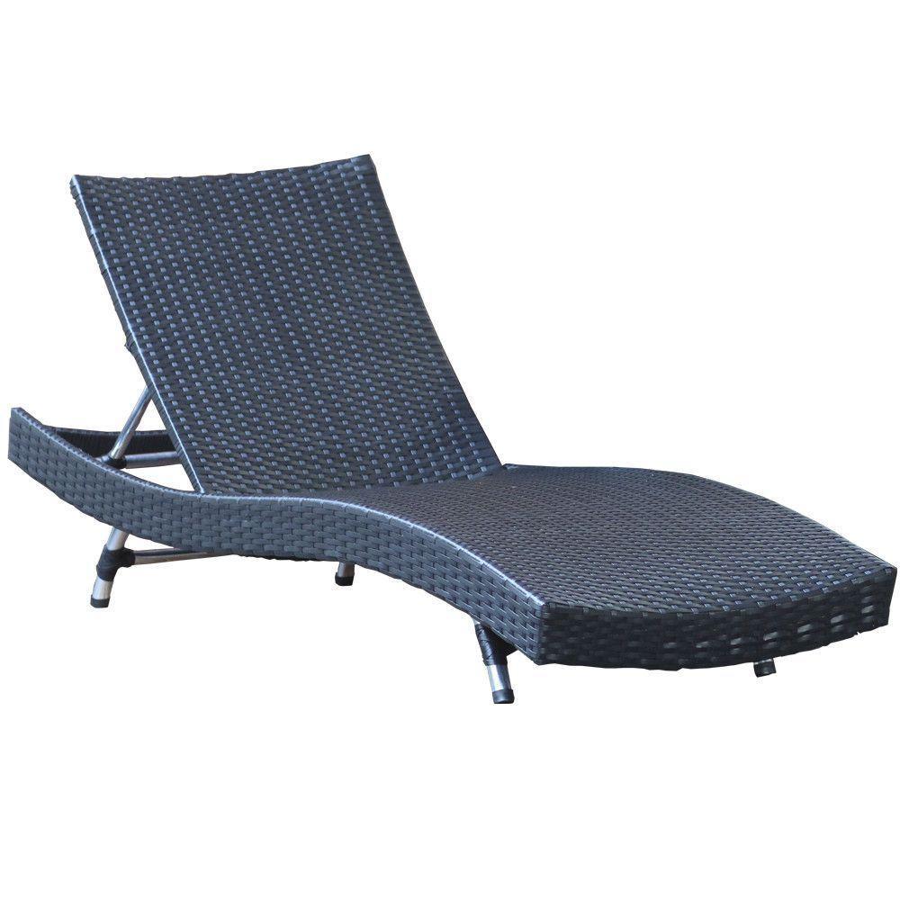 1 Espreguiçadeira Bona E Mesa Grécia Em Alumínio Trama Preto - 6