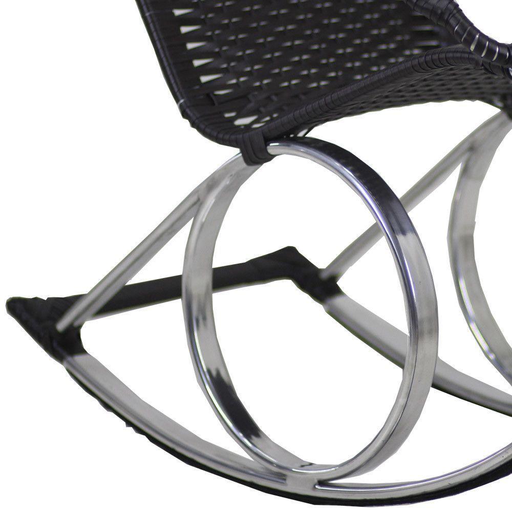 Cadeira Poltrona Varanda Junco Fibra Sintética Trama Preto - 2