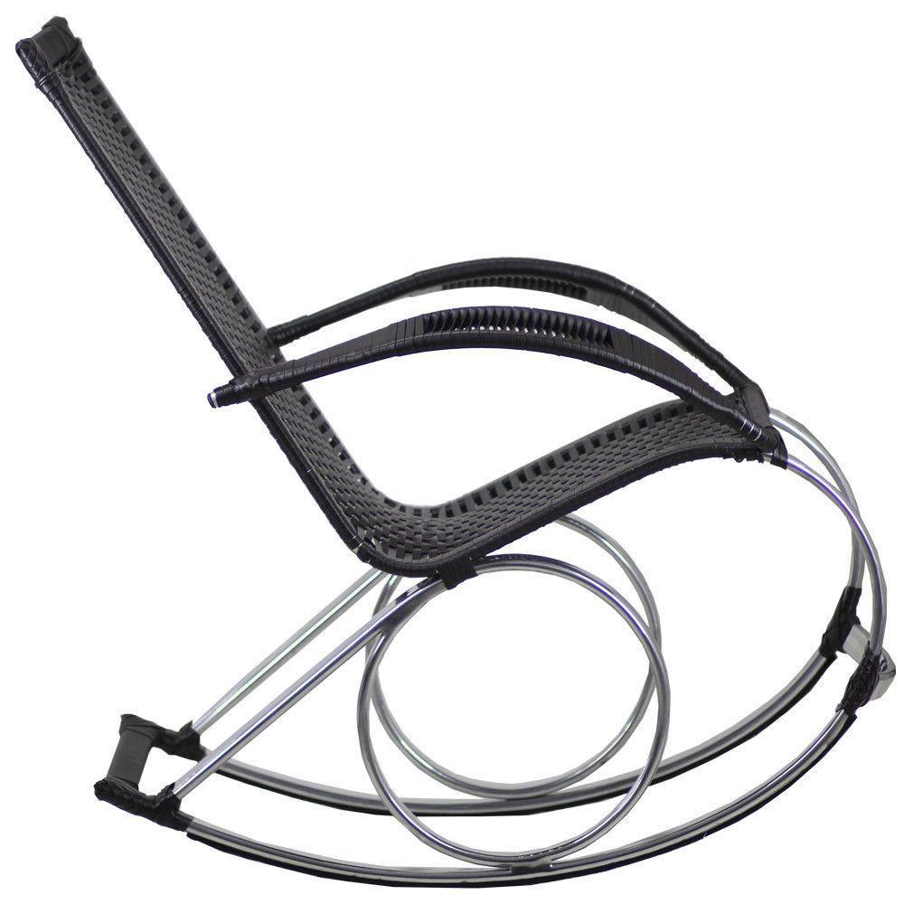 Cadeira Poltrona Varanda Junco Fibra Sintética Trama Preto - 6