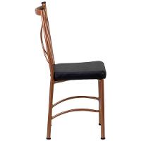 Cadeira Buffet Em Alumínio Para Cozinha, Restaurante, Bronze Com Preto - 4