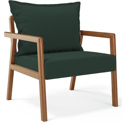 Poltrona Decorativa Alícia B04 Sala De Estar Suede Verde Lyam Decor