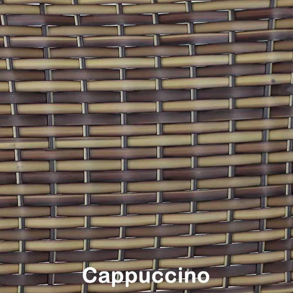 Jogo 4 Cadeiras Emily E Mesa Garden Em Alumínio Trama Capuccino - 4