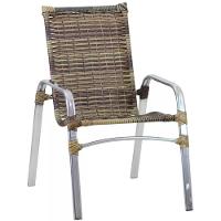 Jogo 4 Cadeiras Emily E Mesa Garden Em Alumínio Trama Capuccino - 5