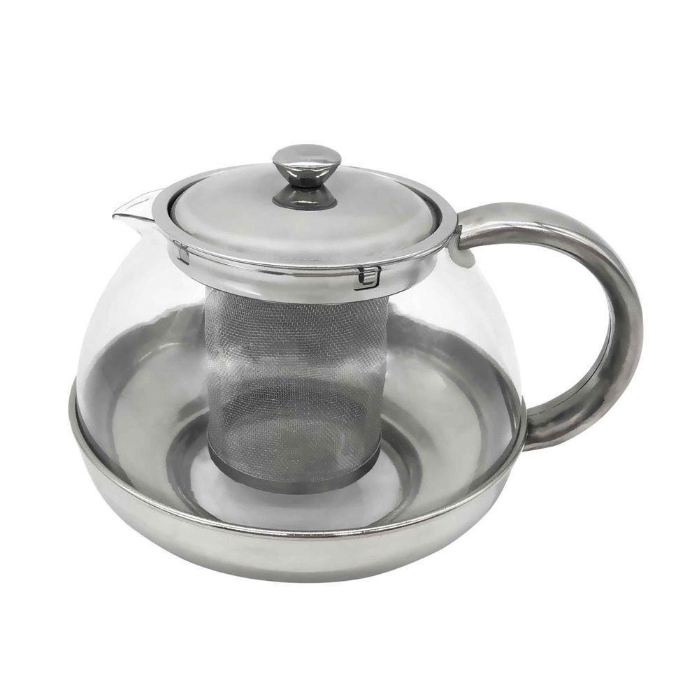 Bule Para Chá Com Infusor Vidro-inox 800ml - 1