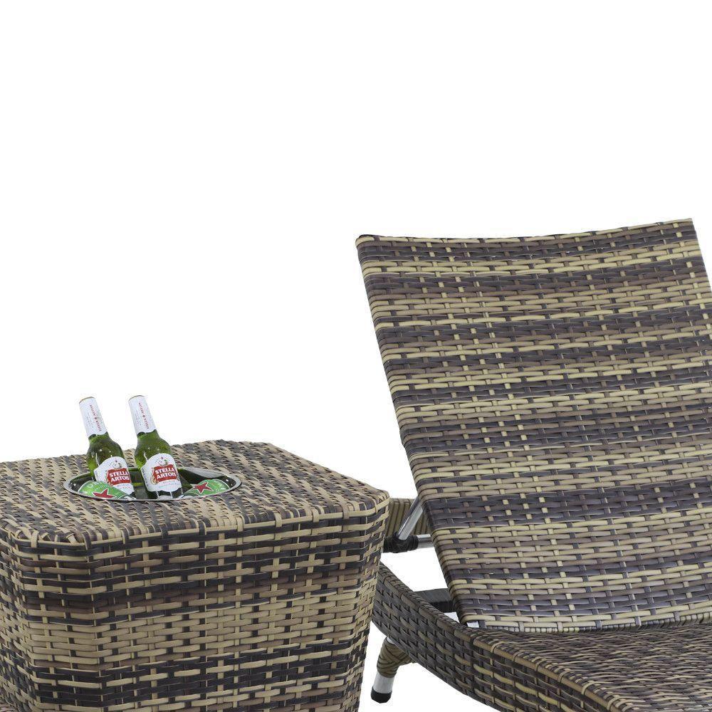 Kit 2 Espreguiçadeiras Bona E Mesa Grécia  Capuccino - 4