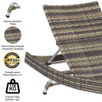 Kit 2 Espreguiçadeiras Bona E Mesa Grécia  Capuccino - 2