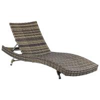 1 Espreguiçadeira Bona E Mesa Grécia Em Alumínio Capuccino - 2