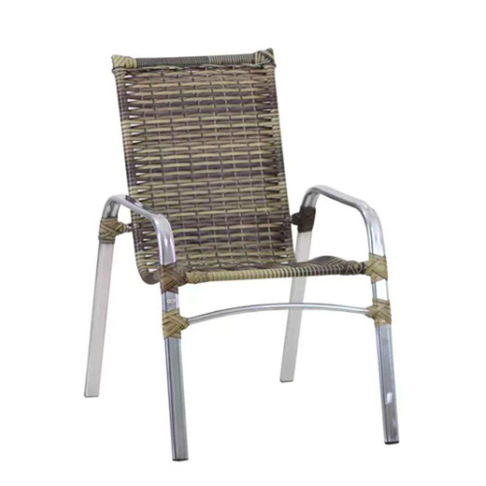 Kit 4 Cadeiras Emily Em Alumínio E Fibra  Capuccino - 6