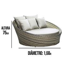 Chaise Sofá Livia Varanda Jardim  Capuccino - 4