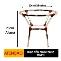 Mesa Ascoli Em Alumínio 70cm Altura X 80cm  Capuccino - 2