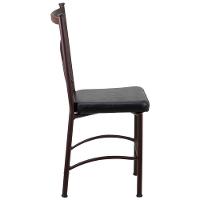 4 Cadeira Buffet Em Alumínio Para Cozinha, Restaurante, Marrom Com Preto - 3