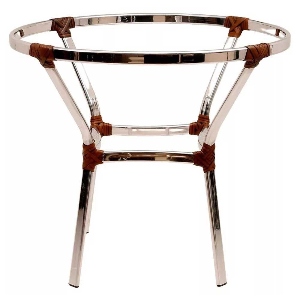 Mesa Ascoli Em Alumínio Para Varanda, Edícula Trama Capuccino - 1