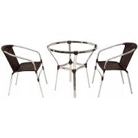 Mesa Ascoli Em Alumínio Para Varanda, Edícula Trama Capuccino - 3