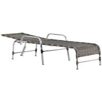 Kit 2 Cadeiras Espreguiçadeiras Catar E Mesa Garden Trama Capuccino - 2