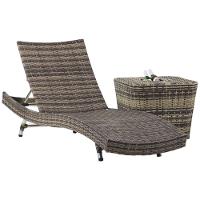 Espreguiçadeira Bona E Mesa Grécia Com Balde  Capuccino - 1