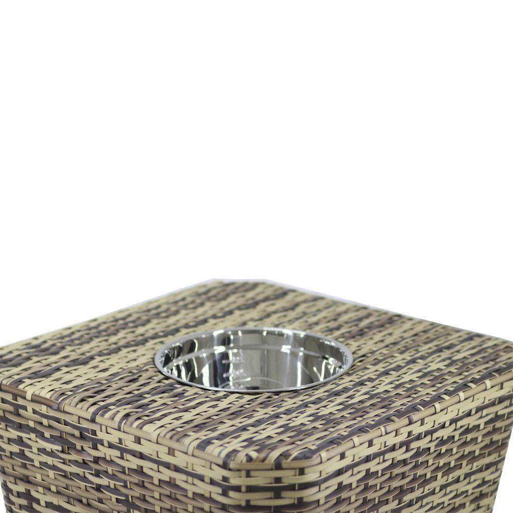 Mesa Grécia Em Alumínio Com Balde  Capuccino - 3