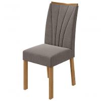 Mesa De Jantar 1,70 Apogeu Com Vidro e 6 Cadeiras Tecido Suede Animale Bege Amêndoa Clean/off White - 3