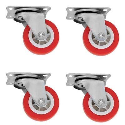 Kit 4 Rodinhas Giratórias Para Móveis Sem Trava 50mm