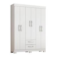 Guarda-roupa Com 6 Portas E 2 Gavetas Branco-rosa Nt6015 Notável Móveis Branco-rosa - 1