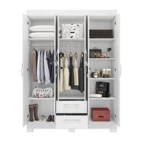Guarda-roupa Com 6 Portas E 2 Gavetas Branco-rosa Nt6015 Notável Móveis Branco-rosa - 2