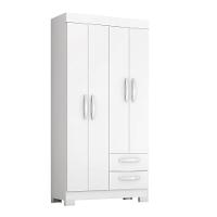 Guarda-roupa Com 4 Portas E 2 Gavetas Nt6010 Branco-rosa Notável Móveis Branco-rosa - 1