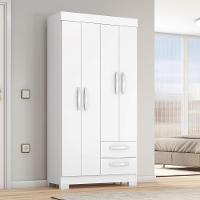 Guarda-roupa Com 4 Portas E 2 Gavetas Nt6010 Branco-rosa Notável Móveis Branco-rosa - 2