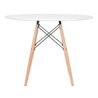 Mesa Redonda Eames 100 Cm Branco + 5 Cadeiras Eiffel Dsw Verde Escuro - 3