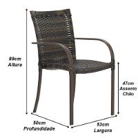 Cadeira Ascoli Em Alumínio Eletrostática  Pedra Ferro - 5