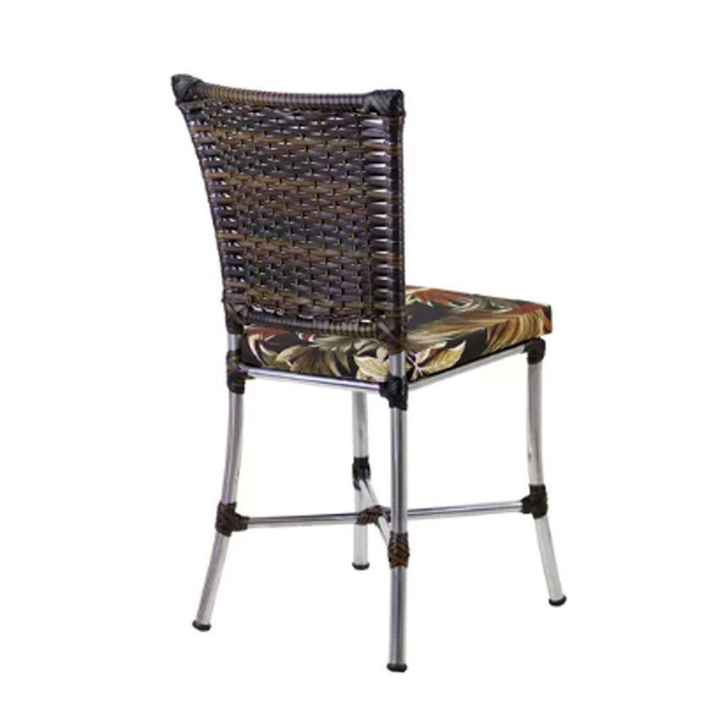 Kit 4 Cadeiras Angra Em Aluminio Com Almofada  Pedra Ferro - 4