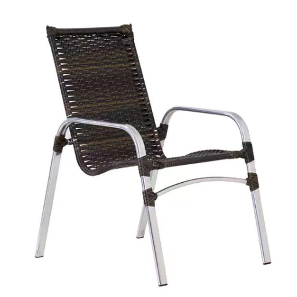 Kit 4 Cadeiras Emily Em Alumínio E Fibra  Pedra Ferro - 3