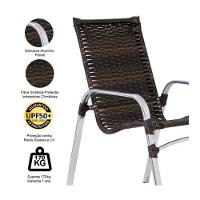 Kit 4 Cadeiras Emily Em Alumínio E Fibra  Pedra Ferro - 2