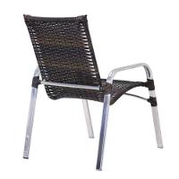 Kit 4 Cadeiras Emily Em Alumínio E Fibra  Pedra Ferro