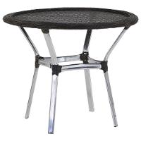 Mesa Emily Com Tampo Tramado Em Alumínio  Pedra Ferro - 1