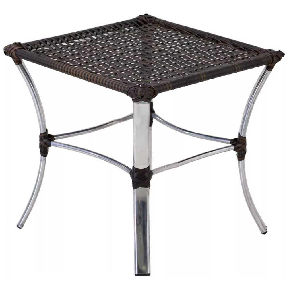 Jogo 4 Cadeiras Emily E Mesa Garden Em Alumínio Trama Pedra Ferro - 3