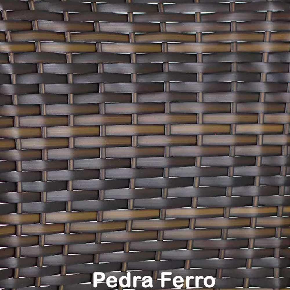 Jogo 4 Cadeiras Emily E Mesa Garden Em Alumínio Trama Pedra Ferro - 4