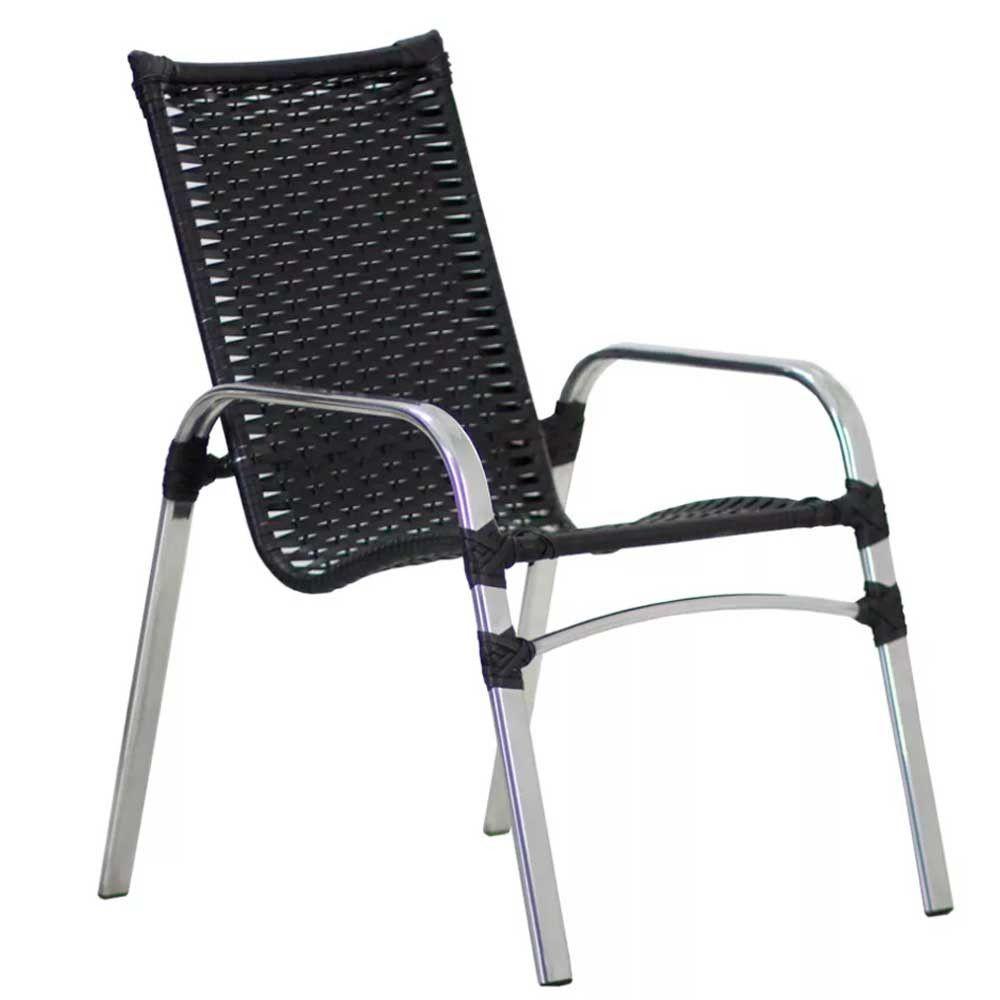 Kit 4 Cadeiras Emily Em Alumínio E Fibra  Pedra Ferro - 5