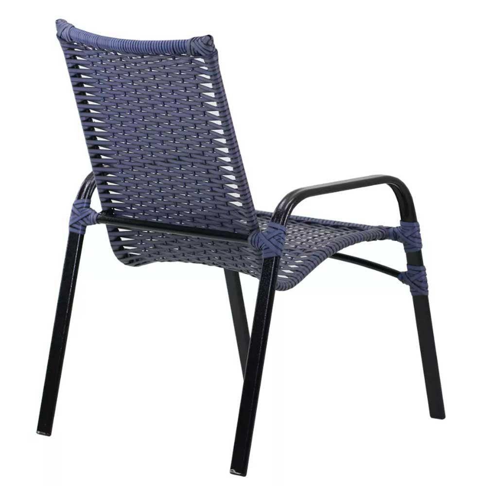 4 Cadeiras Emily E Mesa Roma Com Tampo Ripado Pedra Ferro - 5