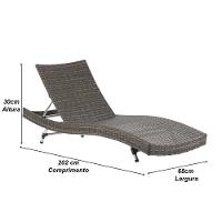 Kit 2 Espreguiçadeiras Bona E Mesa Grécia  Pedra Ferro - 6