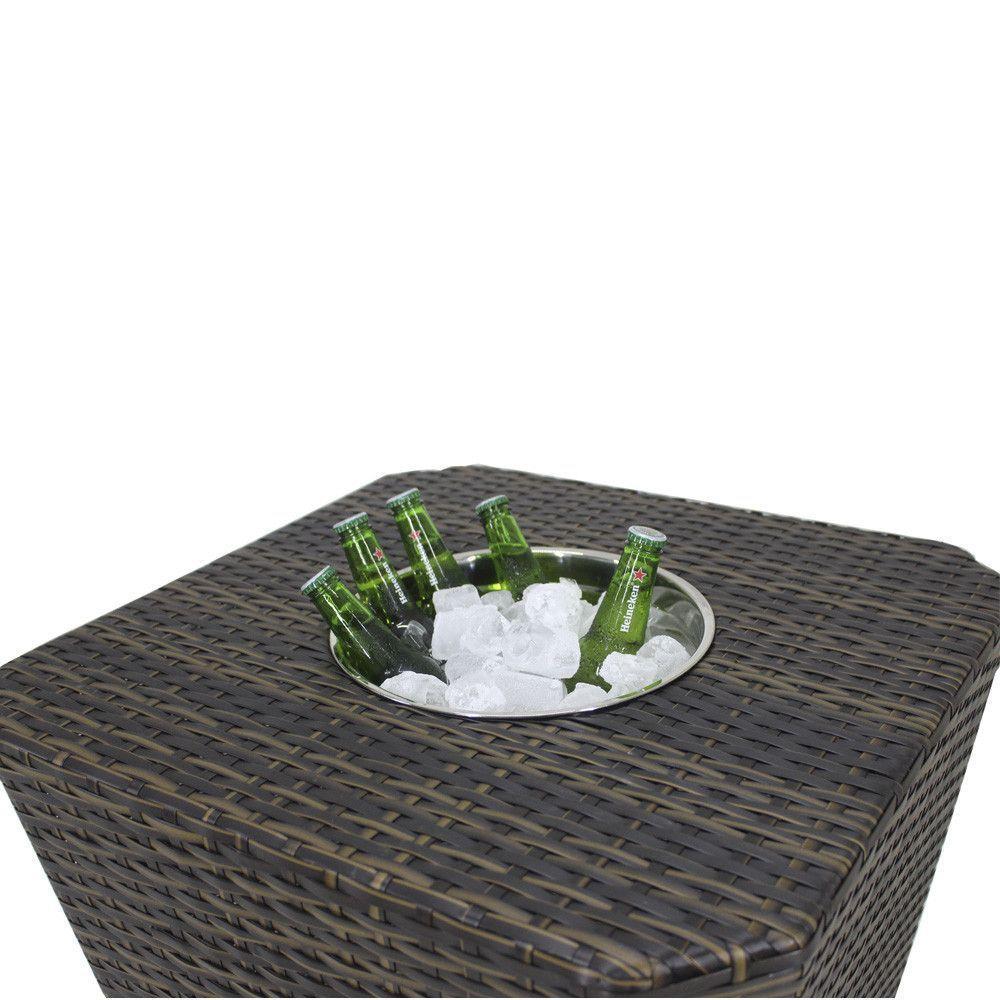 Mesa Grécia Em Alumínio Com Balde  Pedra Ferro - 3