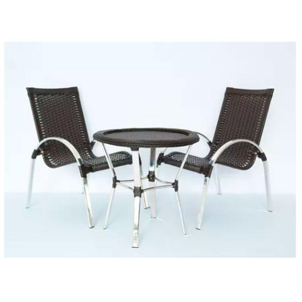 Jogo 2 Cadeiras Mini Garden E Mesa Emily  Pedra Ferro - 1