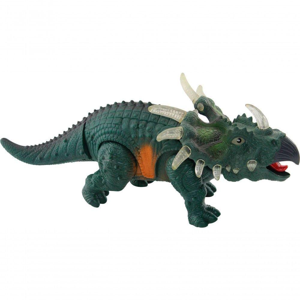 Dinossauro Elétrico Tricerátops Com Movimento Som E Luz - 1
