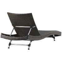 1 Espreguiçadeira Bona E Mesa Grécia Em Alumínio Pedra Ferro - 3