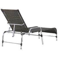 3 Espreguiçadeiras Catar Com Mesa Garden Para Piscina Trama Pedra Ferro - 5