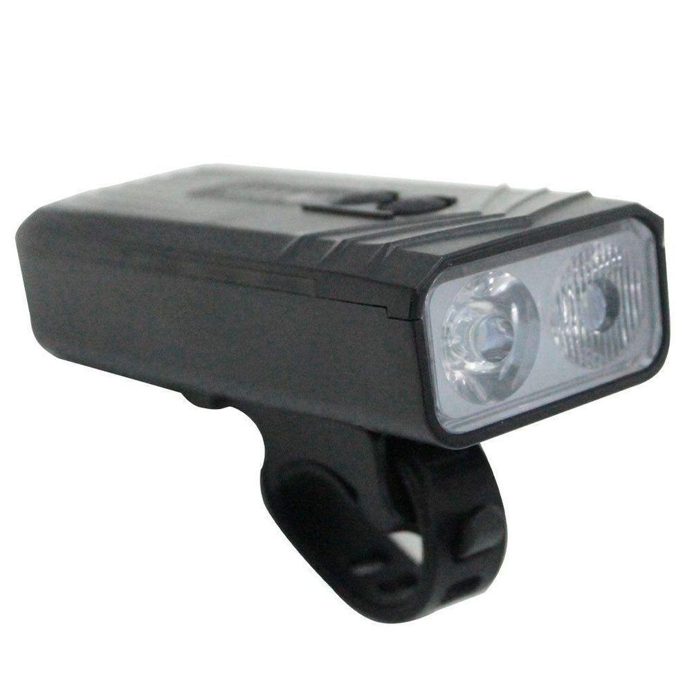 Farol Lanterna Led Recarregável 2 Leds Para Bicicleta - 1