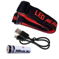 Lanterna De Cabeça Recarregável Com Zoom Usb 3 Leds - 2