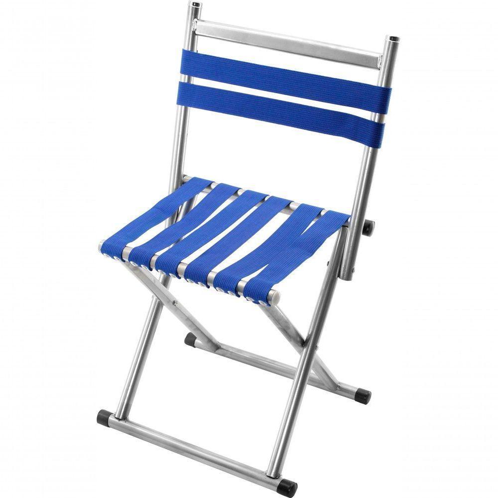 Cadeira Banqueta Dobrável Pesca Manicure Com Encosto - 1